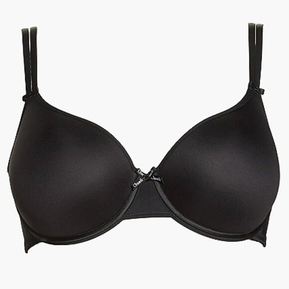 Chantelle Basic Invisible Memory Foam T-Shirt Bra 1241 Black 38D - Picture 1 of 7